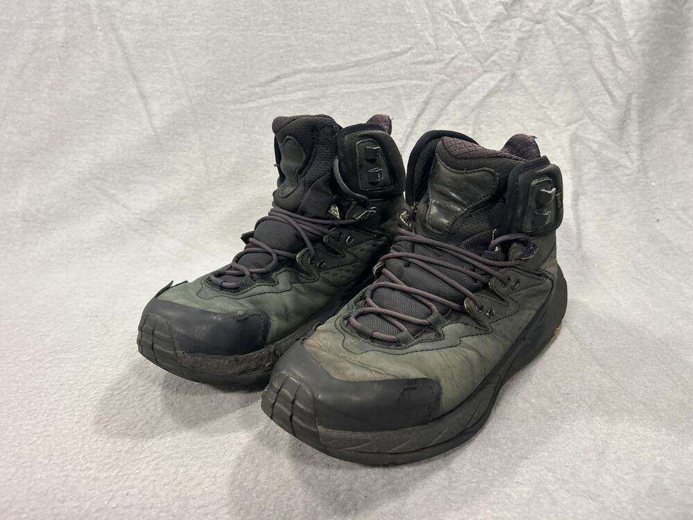 Hoka One One Kaha 2 GTX Boots Mens Size 8D Green Waterproof Vibram Hiking
